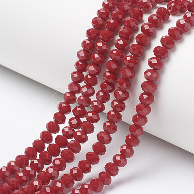 Opaque Solid Color Glass Beads Strands LS-EGLA-A034-P6mm-D02-1