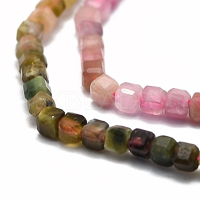 Natural Multicolor Tourmaline Beads Strands G-E576-73-1