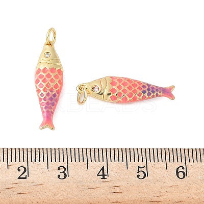Brass Enamel Pendants X-KK-B148-14G-03-1