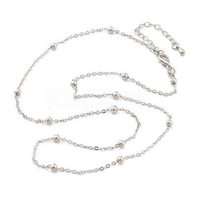 Brass Satellite Chains Necklaces for Women NJEW-D302-28P-1