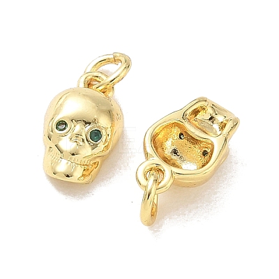 Brass Micro Pave Cubic Zirconia Charms KK-E797-01D-G-1