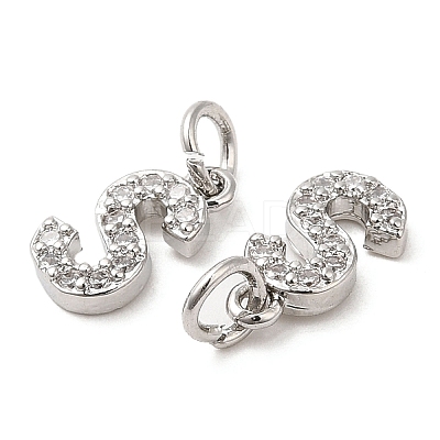 Brass Micro Pave Grade AAA Cubic Zirconia Charms LS-ZIRC-P067-11P-S-NR-1