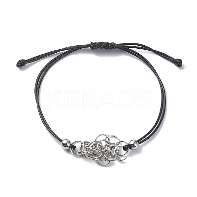 304 Stainless Steel Macrame Pouch Bracelet Making for Stone Holder AJEW-JB01193-01-1