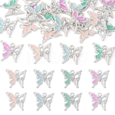 20Pcs 4 Colors Alloy Enamel Pendants ENAM-TA0003-29S-1