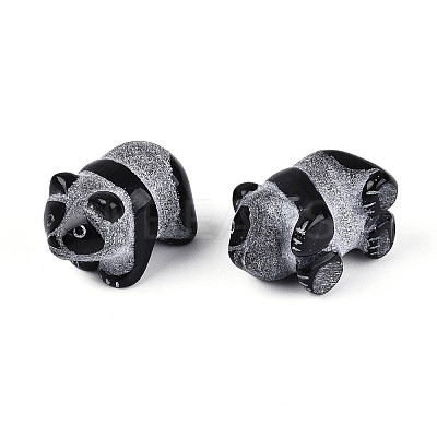 Natural Obsidian Panda Display Decorations G-T144-81A-1