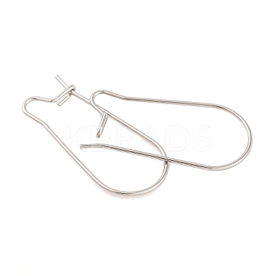 Non-Tarnish 316 Surgical Stainless Steel Hoop Earrings Findings Kidney Ear Wires LS-X-STAS-E009-5-1