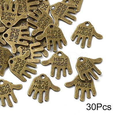30Pcs Tibetan Style Alloy Charms FIND-YW0007-97AB-1