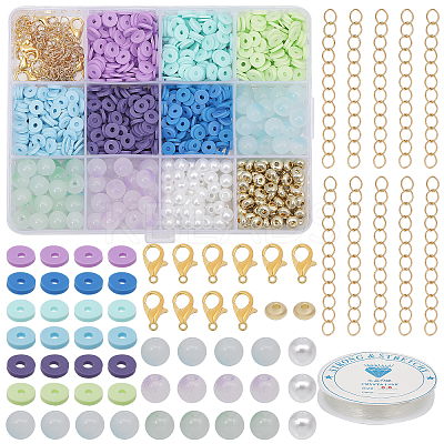 DIY Heishi Surfer Bracelet Making Kit DIY-CA0006-07-1