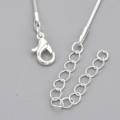 Brass Square Snake Chain Necklace Making MAK-T006-10B-S-1