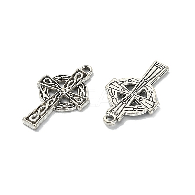 10Pcs Irish Tibetan Style Alloy Pendants PALLOY-YW0001-30-1