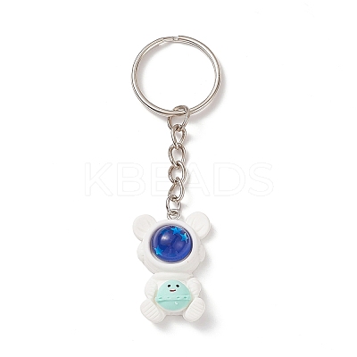 Cute Cartoon Astronaut Resin Pendant Keychain KEYC-JKC00405-1