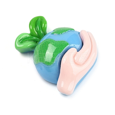 Environmental Protection Theme Opaque Resin Cabochons CRES-Z013-03A-1