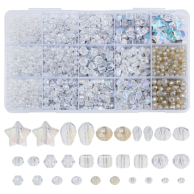 Electroplate Glass Beads Strands EGLA-DC0001-15-1
