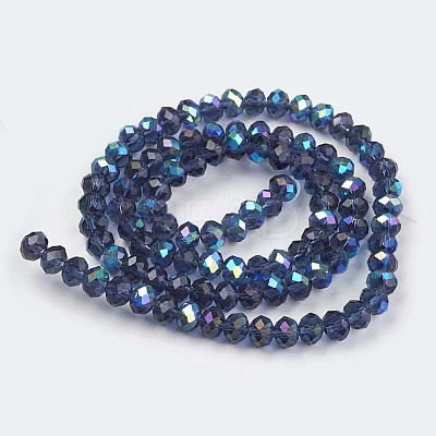 Electroplate Glass Beads Strands EGLA-A044-T2mm-L12-1