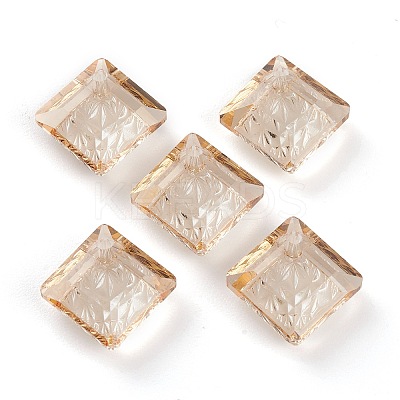 Embossed Glass Rhinestone Pendants GLAA-J101-03A-001GS-1