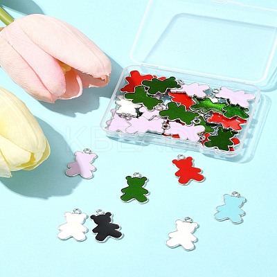 36Pcs Alloy Enamel Pendants ENAM-FS0002-88P-1
