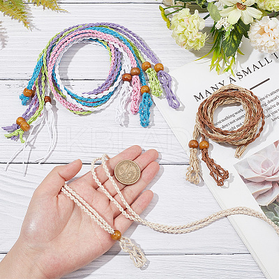 9Pcs 9 Colors Braided Cotton Thread Cords Macrame Pouch Necklace Making FIND-PH0010-47B-1