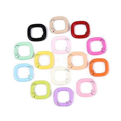 Spray Painted Alloy Spring Gate Rings PALLOY-T092-78-1