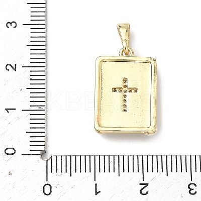 Brass Micro Pave Cubic Zirconia Pendants LS-KK-H255-07G-01-1