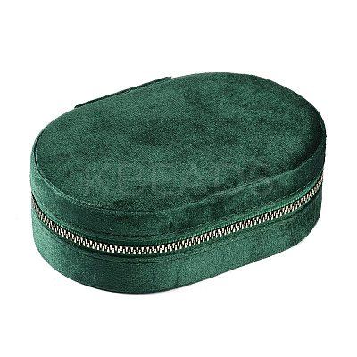 Italian Velvet Double Layers Jewelry Set Storage Zipper Boxes CON-G023-10E-1