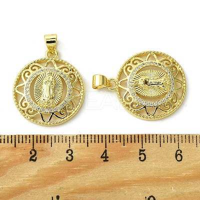 Eco-Friendly Brass Micro Pave Cubic Zirconia Pendants KK-A204-11G-1