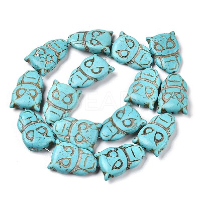 Synthetic Turquoise Beads Strands UNKW-T001-16-1