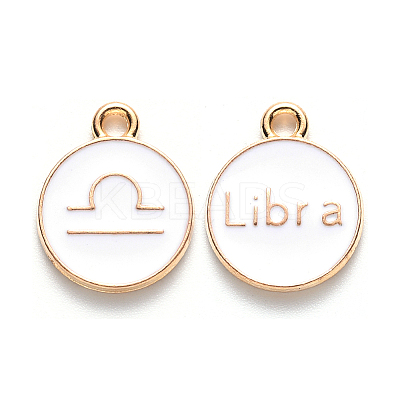 Alloy Enamel Pendants X-ENAM-S124-01A-04K-1