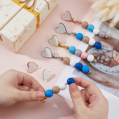 12Pcs 3 Styles Iron Bar Beadable Pendant Decorations KEYC-FH00081-1