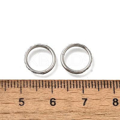 304 Stainless Steel Micro Pave Clear Cubic Zirconia Hoop Nose Rings AJEW-D306-06P-1