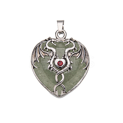 Natural Green Aventurine Pendants PW-WG50940-02-1