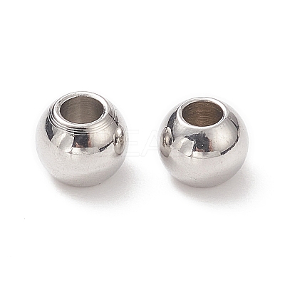 Tarnish Resistant 304 Stainless Steel Round Spacer Beads STAS-N020-18D-1