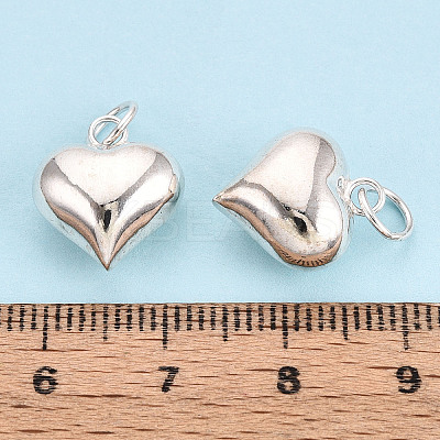 925 Sterling Silver Heart Charms STER-T008-32S-01-1