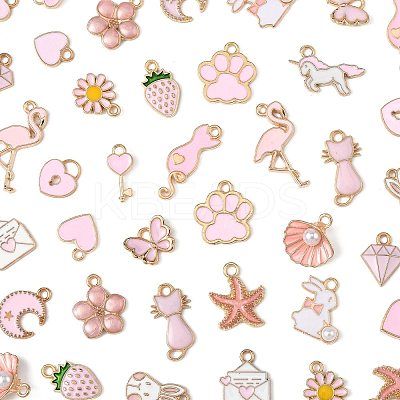 40Pcs 20 Styles Alloy Enamel Pendants ENAM-FS0003-33-1