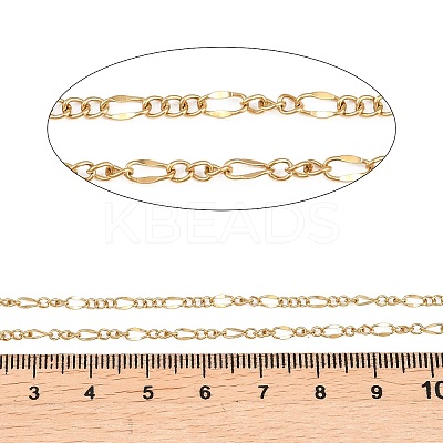304 Stainless Steel Figaro Chains CHS-P028-13G-1