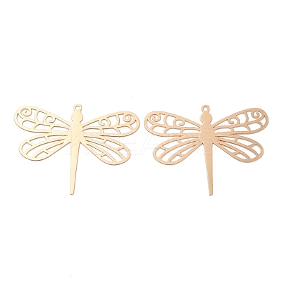 Long-Lasting Plated Brass Filigree Pendants KK-K336-34KCG-1