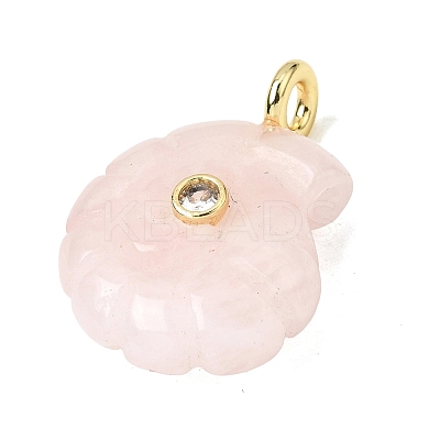 Natural Rose Quartz Carved Pendants X-G-C282-01K-1