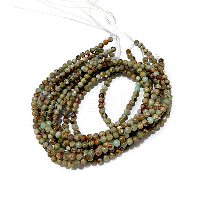 Round Synthetic Aqua Terra Jasper Beads Strands G-N0160-04-4mm-1