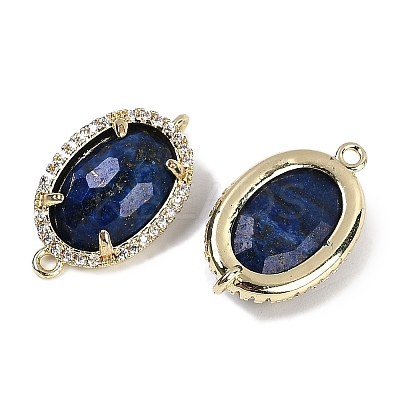 Dyed Natural Lapis Lazuli Faceted Oval Links G-B126-07G-08-1
