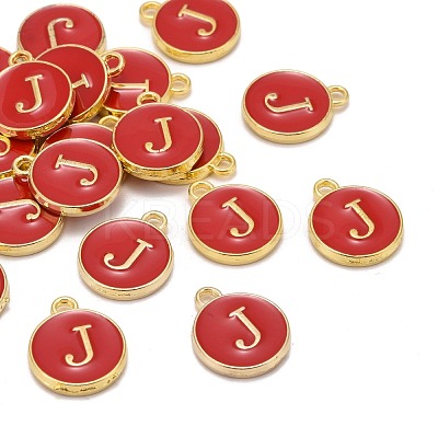 Golden Plated Alloy Enamel Charms ENAM-S118-03J-1
