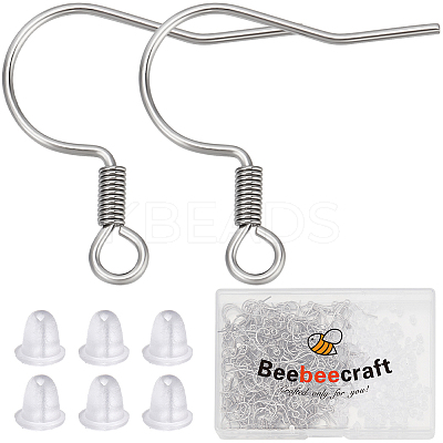 200Pcs 316 Surgical Stainless Steel Earring Hooks STAS-BBC0006-22-1
