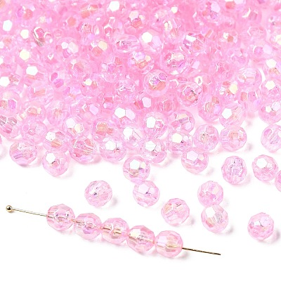 Eco-Friendly Transparent Acrylic Beads PL642-10-1