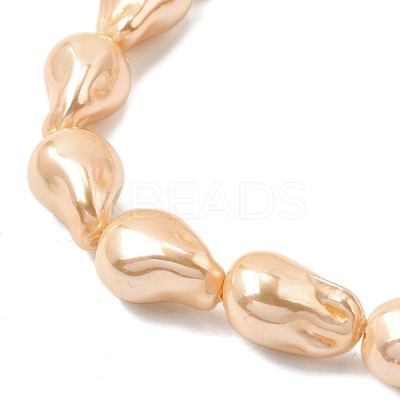 Electroplate Opaque Glass Imitation Pearl Beads Strands EGLA-K063-01B-1