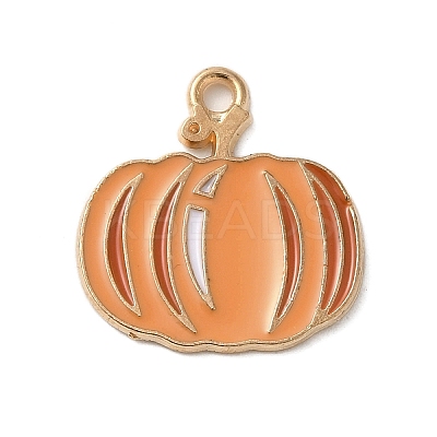 Thanksgiving Day Golden Tone Alloy Enamel Pendants ENAM-M002-01B-G-1