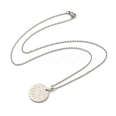 Non-Tarnish Constellation Pendant Necklaces LS-NJEW-S422-04P-09-1