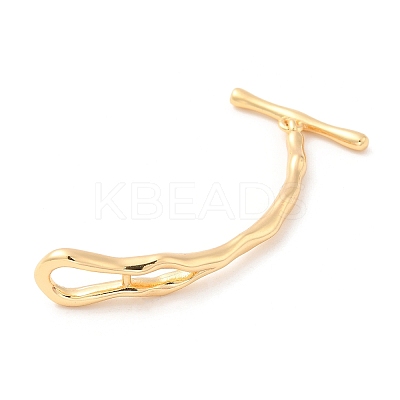 Brass Toggle Clasps KK-F860-37G-1