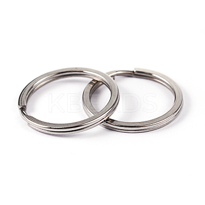 Tarnish Resistant 304 Stainless Steel Split Key Rings X-STAS-L176-20-1