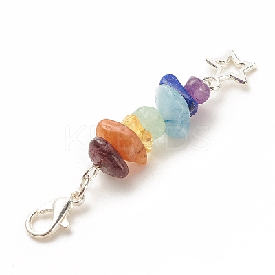 Chakra Theme Natural Gemstone Pendant Decorations LS-X1-HJEW-JM00645-03-1