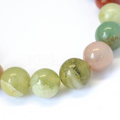Natural Mixed Stone Round Bead Strands LS-G-E334-8mm-23-1