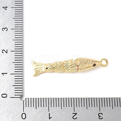 Brass Micro Pave Clear Cubic Zirconia Pendants KK-U064-18B-G-1