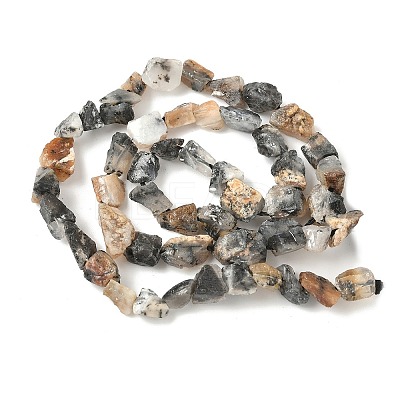 Raw Rough Natural African Black Opal Beads Strands G-M453-C05-1